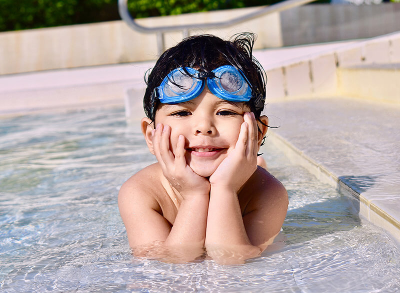 goggles in the pool